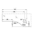 Kẹp kính dưới Hafele inox bóng 981.00.001