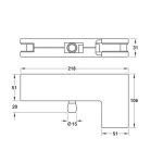 Kẹp kính hình chữ L Hafele inox bóng 981.00.031