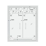 Kẹp kính hình chữ L Hafele inox bóng 981.00.031
