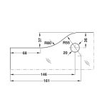 Kẹp kính trên Hafele inox bóng 981.00.011