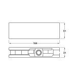 Kẹp kính trên Hafele inox bóng 981.00.011
