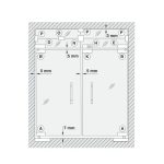 Kẹp kính trên Hafele inox bóng 981.00.011