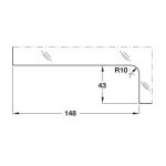 Khoá kẹp chân kính Hafele inox bóng 981.00.401