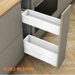 (150-250mm, R2, R3) Ngăn kép hẹp 2 ngăn BLUM Merivobox Space twin