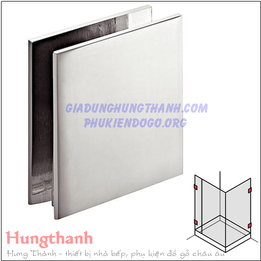 Kẹp sàn – kính cabin tắm Hafele 981.00.562