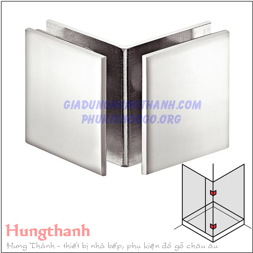 Kẹp kính – kính cabin tắm 90 độ Hafele 981.00.552