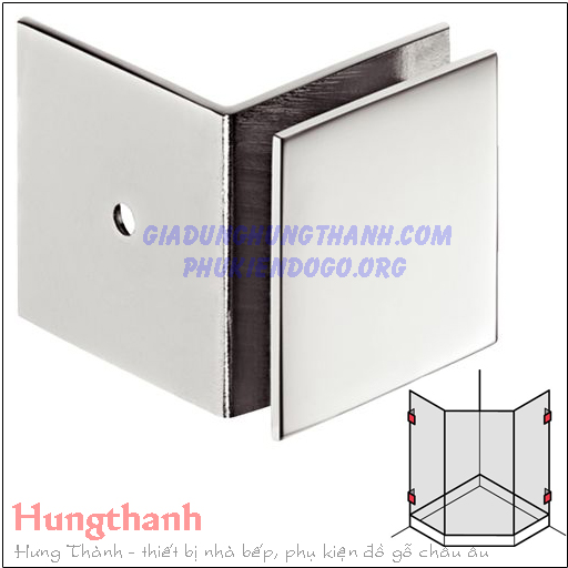 Kẹp tường – kính cabin tắm có bas Hafele 981.00.542