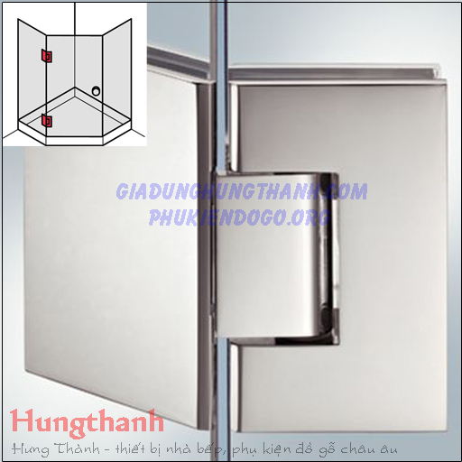 Bản lề kính – kính cabin tắm 135 độ Hafele 981.00.522