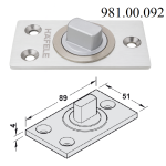 Bản lề trục xoay bản lề sàn HAFELE 981.00.092