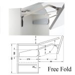 (H910mm, 20.9kg) Tay nâng cánh đôi HAFELE Free Fold