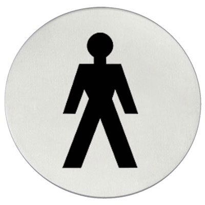 Bảng Symbol Gents 75mm inox Hafele 987.21.310