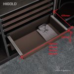 (600-900mm) Ngăn kéo thấp đựng quần áo, HiGold Series BV 2.0 (Nâu)