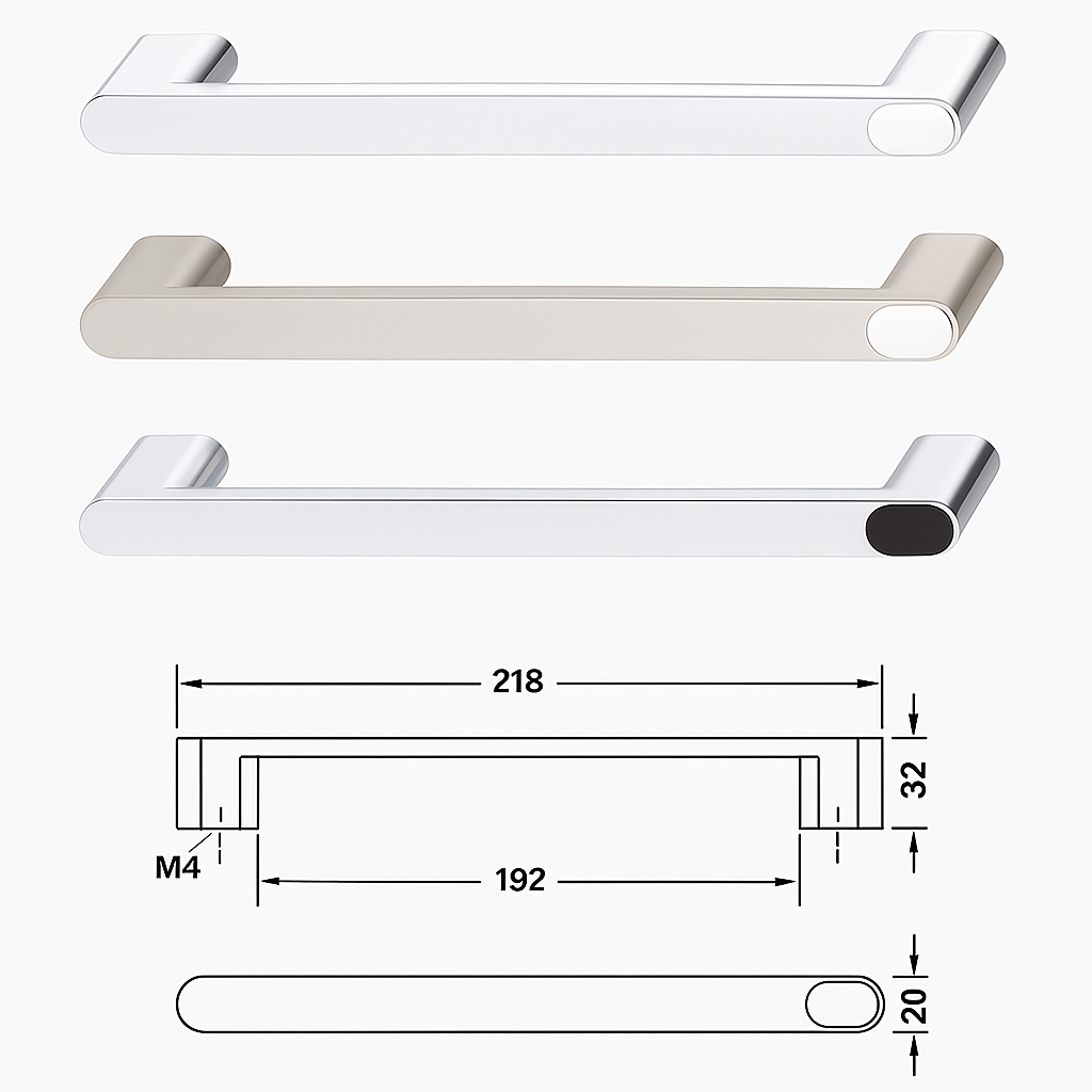(218mm) Tay nắm tủ HAFELE, H1370