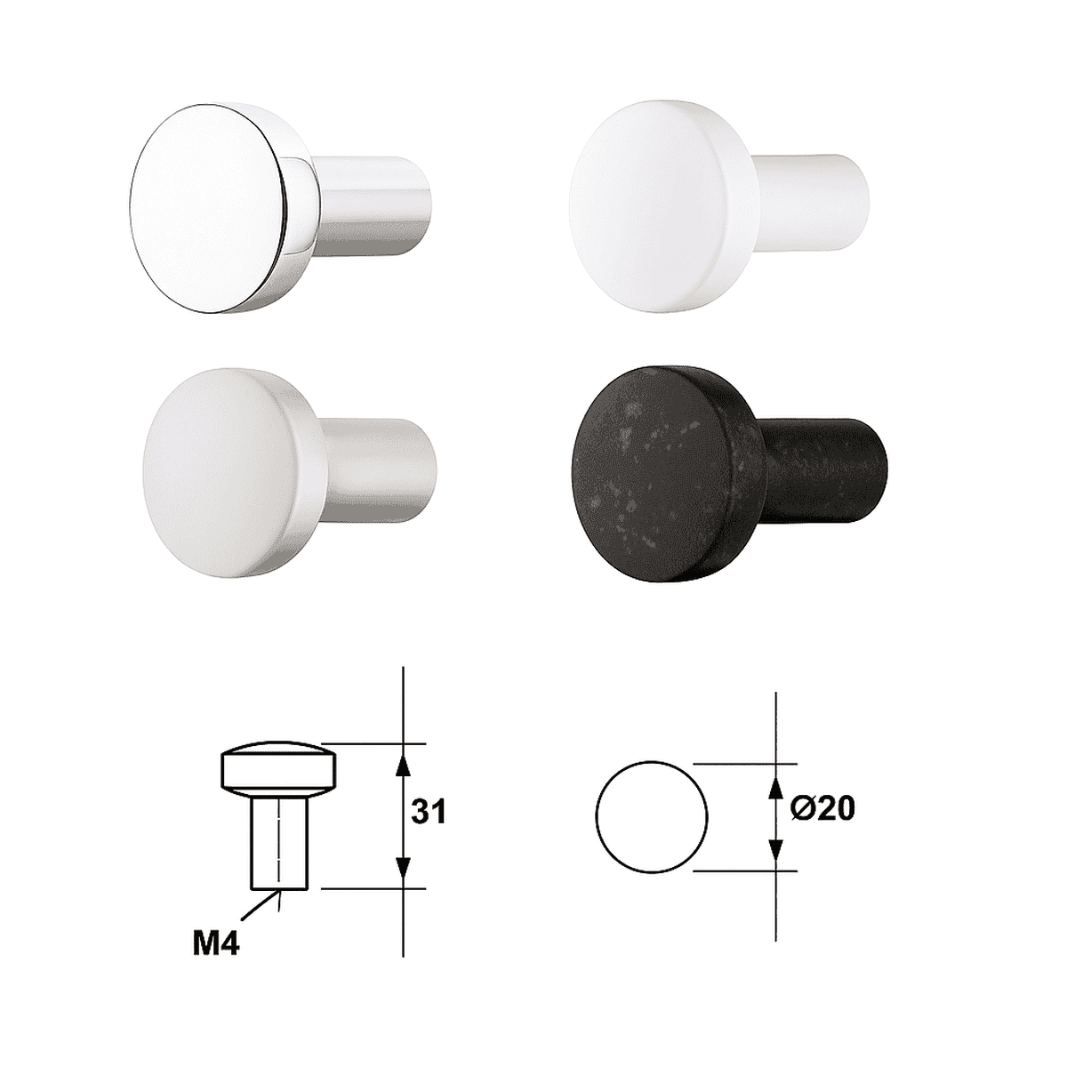 Quả nắm tủ HAFELE H1340