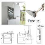 (H600mm,9.7kg) Tay nâng cánh đơn HAFELE Free up
