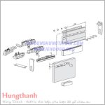 Bộ phụ kiện kẹp cho cửa kính trượt 100kg Hafele, kính 12mm 940.82.035