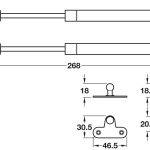 (60N) Pittong nâng cánh HAFELE 373.82.906 (60N)