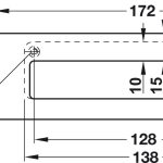 (172mm) Tay nắm âm HAFELE 151.22.400 vuông