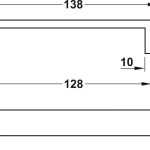 (138mm, CC128) Tay nắm tủ HAFELE chữ D 110.73.904 (Nhôm)