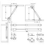(60N-150N) Pittong đẩy cánh tủ HAFELE (Gas fillled)