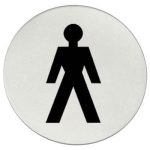 Bảng Symbol Gents 75mm inox Hafele 987.21.310