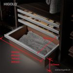 (600-900mm) Ngăn kéo cao đựng quần áo, HiGold Series A (Xám)
