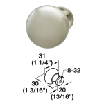 Quả nắm tủ HAFELE 136.94.600 (Niken mờ)