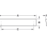 (84-372mm) Tay nắm tủ HAFELE dạng thanh nhôm
