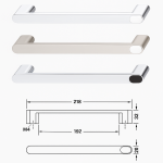 (218mm) Tay nắm tủ HAFELE, H1370