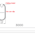 (3.0m) Thanh suốt treo tủ quần áo, HiGold Series BV 2.0 (Nâu)