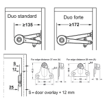 (H500mm, ngắn) Tay nâng HAFELE 373.66.612 Duo Standard
