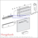 Bánh xe cho cửa kính trượt 100kg Hafele, lắp trái 941.02.022