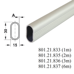 (1.0-6.0m) Thanh suốt oval HAFELE 801.21.833 treo quần áo (Nhôm)