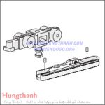 Bánh xe cho cửa kính trượt 100kg Hafele, lắp trái 941.02.022