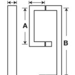(450,500,550mm) Tay nắm vuông phòng tắm kính HAFELE vuông (inox304 bóng)