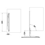 Gương gấp có đèn led âm tủ Hafele 807.95.190