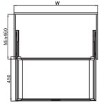 (600mm) Rổ kéo thành bằng kính để đồ gấp Hafele 807.95.171