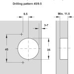 (DIY, 14-22mm) Bản lề tủ HAFELE inox304 Metalla SM 110 độ 315.07.113 (trùm ngoài)