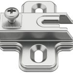 Bản lề thẳng (trùm ngoài) Metalla 310 A 110 độ, không giảm chấn Hafele cửa gỗ 311.88.530 (kèm đế, màu sáng)