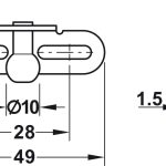 (60N) Pittong nâng cánh HAFELE 373.82.906 (60N)