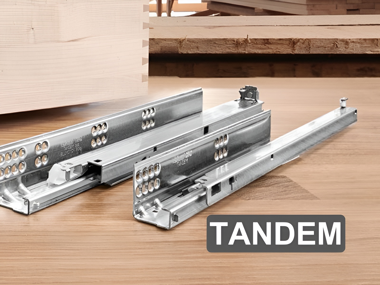 Tandem là ray trượt cho ngăn kéo gỗ có tải trọng trung bình khoảng 30kg
