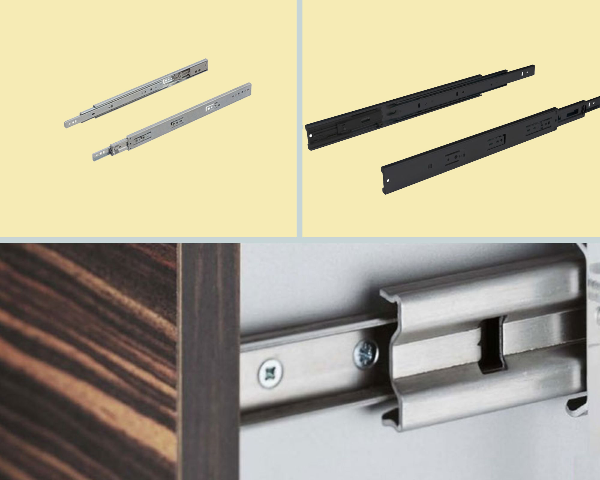 Sản phẩm ray bi giảm chấn Hafele 300mm