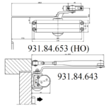 (60kg, EN3,HO,lắp nổi) Đóng cửa tự động HAFELE 931.84.653 DCL11 (Tay co thuỷ lực)