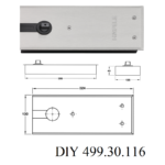 (DIY 150kg, EN4) Bản lề sàn HAFELE 499.30.116 (Lắp âm)