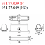 (60kg, EN2-3, HO, lắp nổi) Đóng cửa tự động HAFELE 931.77.049 (Tay co thuỷ lực)