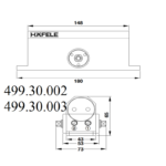 (80kg, EN2-4,HO, lắp nổi) Đóng cửa tự động HAFELE 499.30.003 (DIY Tay co thuỷ lực)