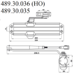 (80kg, EN2-4,HO, lắp nổi) Đóng cửa tự động HAFELE 489.30.036 DC413 (DIY Tay co thuỷ lực)