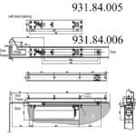 (130kg, EN2-4, HO,lắp âm) Đóng cửa tự động HAFELE 931.84.006 DCL33A (Tay co thuỷ lực)