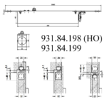 (120kg, EN2-4,NHO, lắp âm) Đóng cửa tự động HAFELE DCL33N 931.84.199 DCL33N (Tay co thuỷ lực)