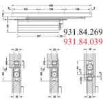 (80kg, EN2-4, HO, lắp âm) Đóng cửa tự động HAFELE 931.84.269 DCL33 (Tay co thuỷ lực)